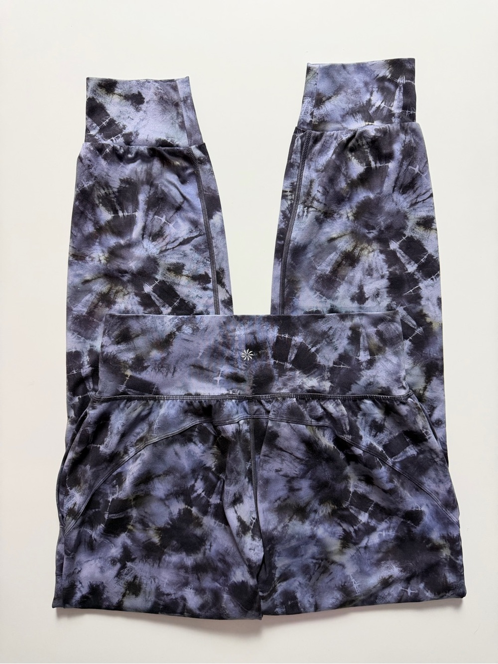 Athleta Salutation Printed Joggers, Tie Dye, Size M Tall